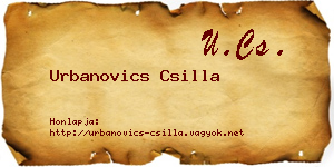 Urbanovics Csilla névjegykártya