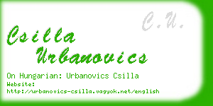 csilla urbanovics business card